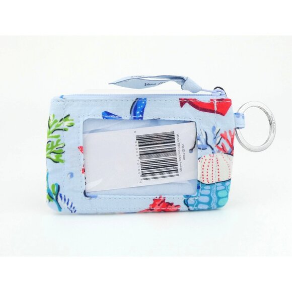 Vera Bradley Anchors Aweigh Cotton Zip Id Case NWT - Picture 2 of 2